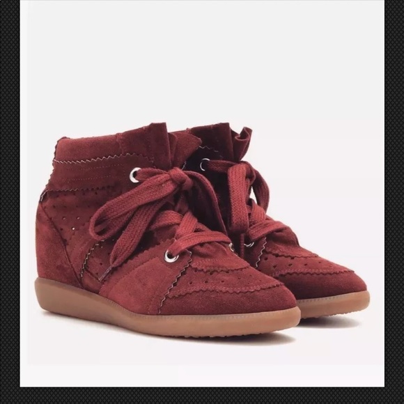 ISABEL MARANT ETOILE BOBBY WEDGE SNEAKER BOOT HEEL - Picture 3 of 4